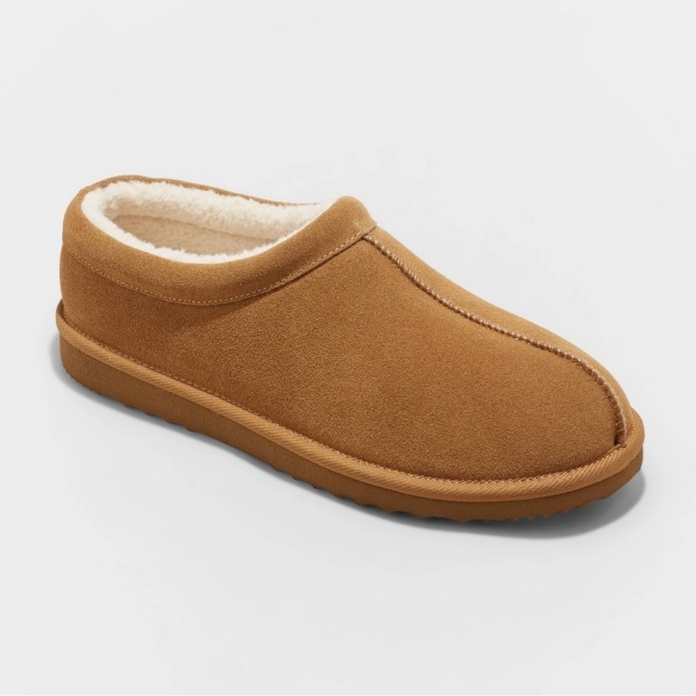 NWT Goodfellow & Co Men's Michael Moccasin Scuff Slippers Brown Size 7